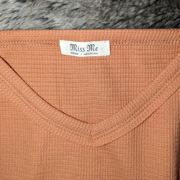 Miss Me Mixed Media Cami Dress Orange Women's Medium NWT - Picture 7 of 9